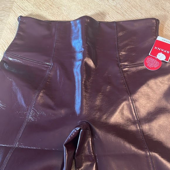 Spanx Faux Leather Patent Leggings (XL Petite) NWT - Picture 7 of 12
